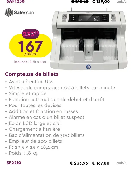 Offre: Compteuse de billets