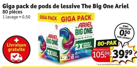 Offre: Giga pack de pods de lessive