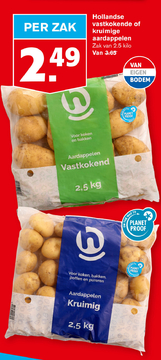 Aanbieding: Hollandse vastkokende of kruimige aardappelen
