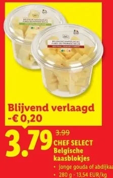 Promotie: Belgische kaasblokjes