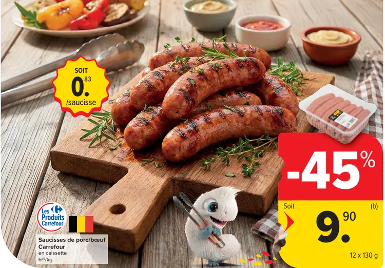 Offre: Saucisses de porc/bœuf