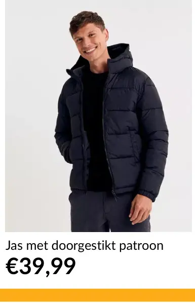 Aanbieding: Jas met doorgestikt patroon