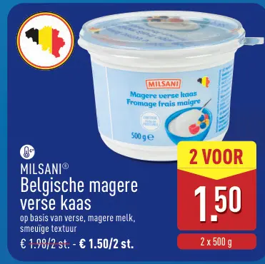 Promotie: Belgische magere verse kaas