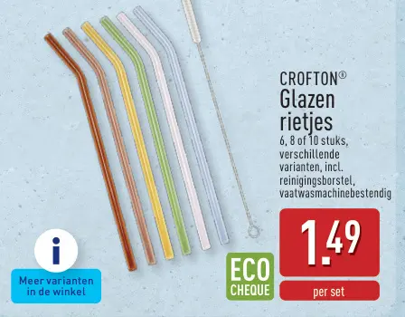 Promotie: Glazen rietjes