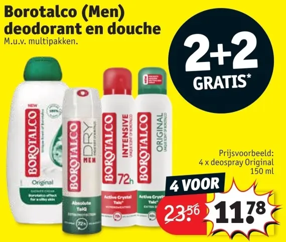 Promotie: Borotalco (Men) deodorant en douche