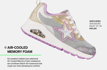 Aanbieding: Skechers uno starry vibe sneakers grijs