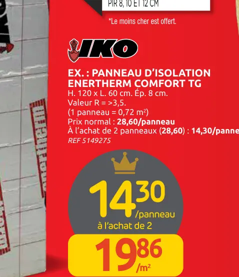 Offre: Panneau d'isolation enertherm comfort
