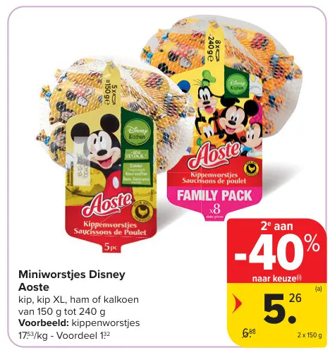 Promotie: Miniworstjes Disney