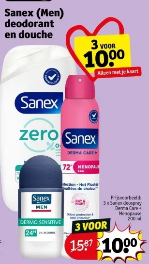 Promotie: Sanex deodorant en douche