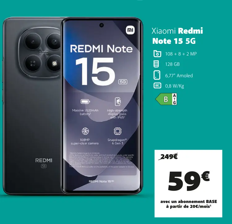 Offre: Redmi Note 15 5G