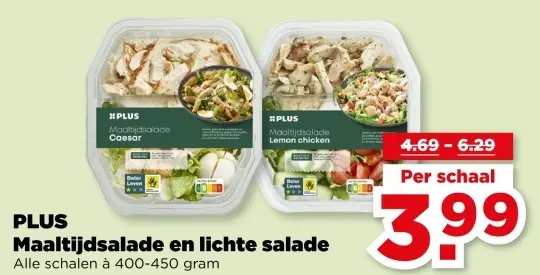 Maaltijdsalade en lichte salade