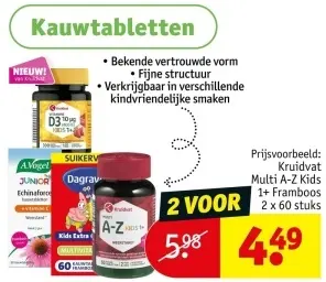 Aanbieding: Kauwtabletten vitamines en supplementen