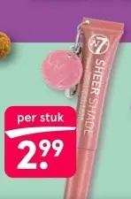Aanbieding: W7 Key Ring Sheer Shade Enriched Peptide Lip Gloss Mauve Muse