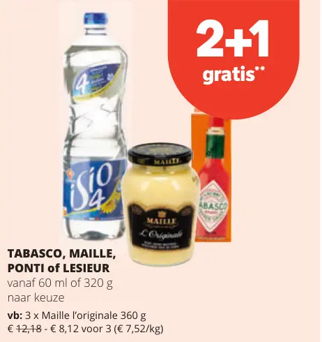 Promotie: Tabasco, Maille, Ponti of Lesieur