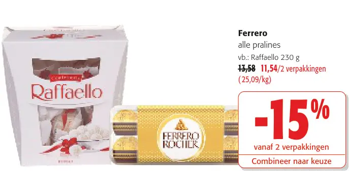 Promotie: Ferrero alle pralines