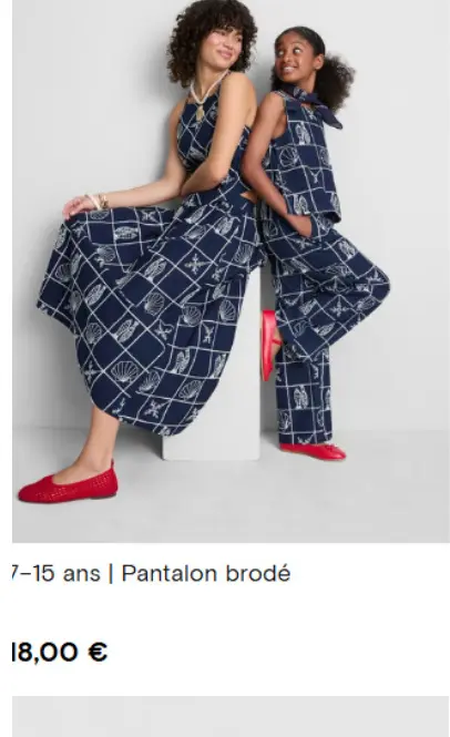 Offre: Pantalon brodé