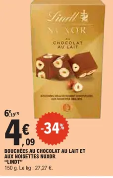 Aanbieding: BOUCHÉES AU CHOCOLAT AU LAIT ET AUX NOISETTES