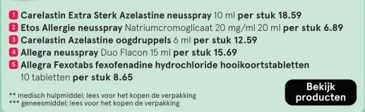 Aanbieding: Carelastin Extra Sterk Azelastine neusspray