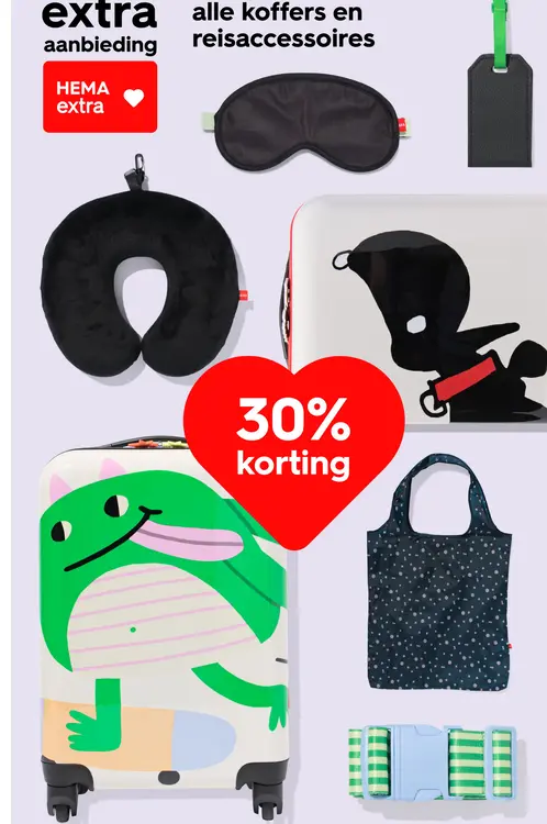 Promotie: alle koffers en reisaccessoires