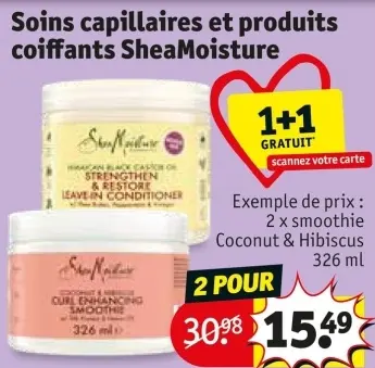 Offre: Soins capillaires et produits coiffants SheaMoisture
