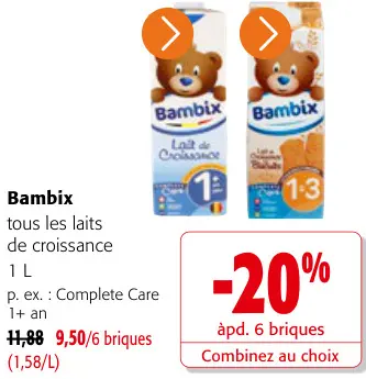 Offre: Tous les laits de croissance