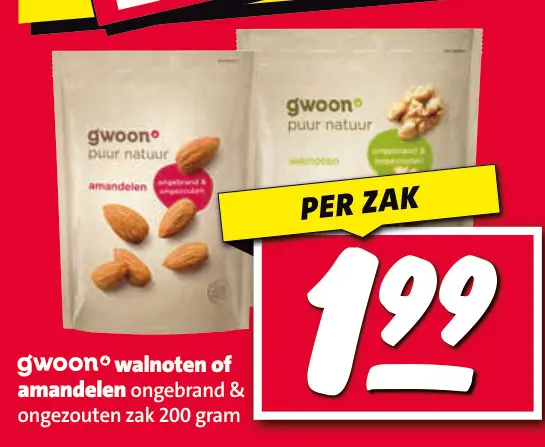 Aanbieding: walnoten of amandelen