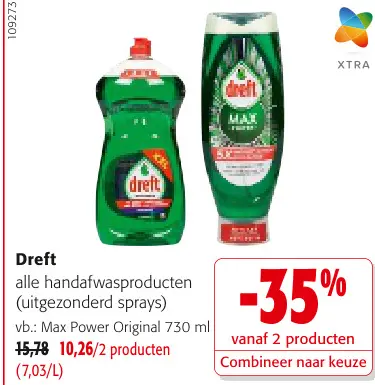 Promotie: Dreft alle handafwasproducten