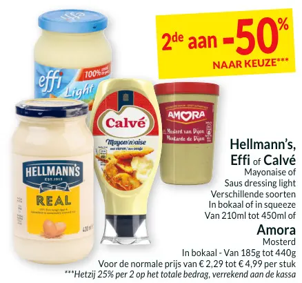 Promotie: Hellmann's, Effi, Calvé of Amora