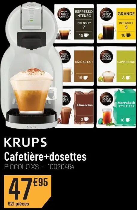 Offre: Cafetière + dosettes
