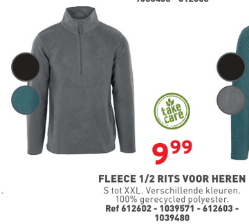 Aanbieding: Fleece pullover met rits