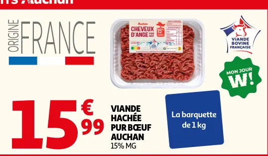 Promotie: Viande hachée pur bœuf
