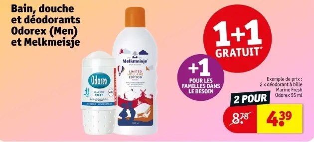 Offre: Bain, douche et déodorants