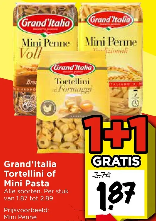 Aanbieding: Tortellini of Mini Pasta