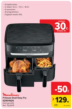 Aanbieding: Friteuse Dual Easy Fry EZ901N20