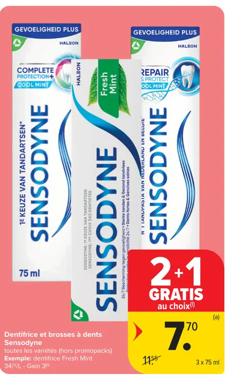 Offre: Dentifrice et brosses à dents