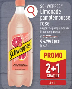 Offre: Limonade pamplemousse rose