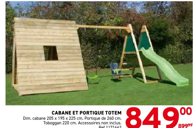 Offre: Cabane et portique totem