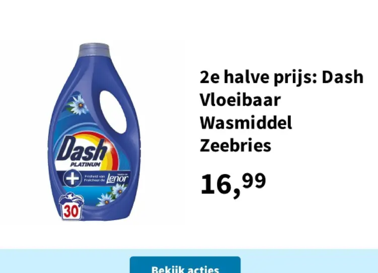 Promotie: Dash Vloeibaar Wasmiddel Zeebries