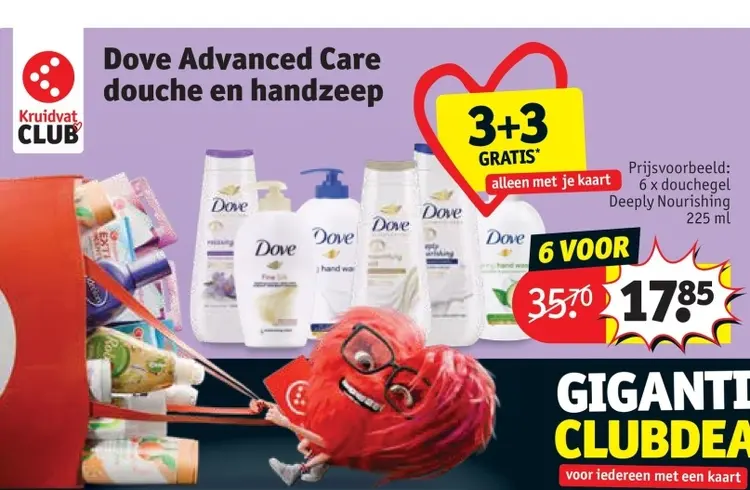 Promotie: Dove Advanced Care douche en handzeep