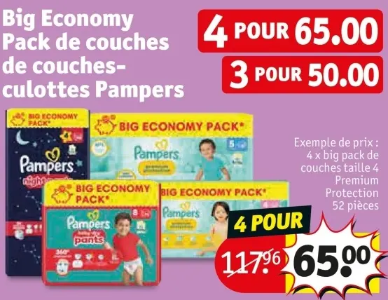 Offre: Big Economy Pack de couches de couches-culottes