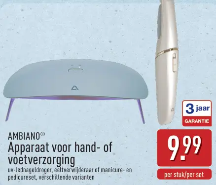 Promotie: Apparaat voor hand- of voetverzorging