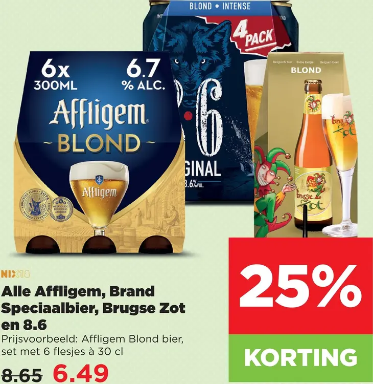 Aanbieding: Alle Affligem, Brand Speciaalbier, Brugse Zot en 8.6
