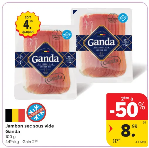 Offre: Jambon sec sous vide
