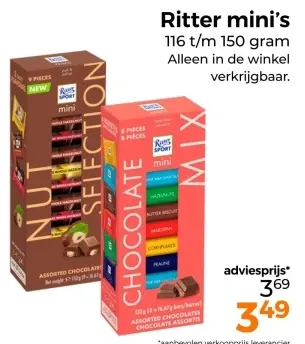 Aanbieding: Ritter mini's