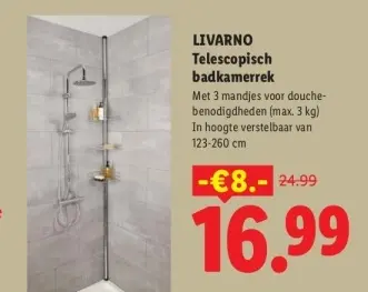 Aanbieding: Telescopisch badkamerrek