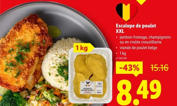 Offre: Escalope de poulet XXL