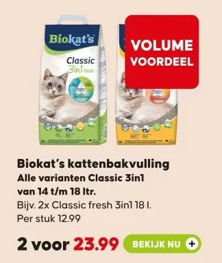 Aanbieding: Biokat's kattenbakvulling