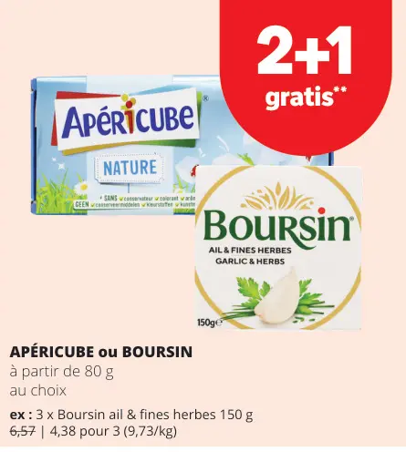 Offre: APÉRICUBE ou BOURSIN
