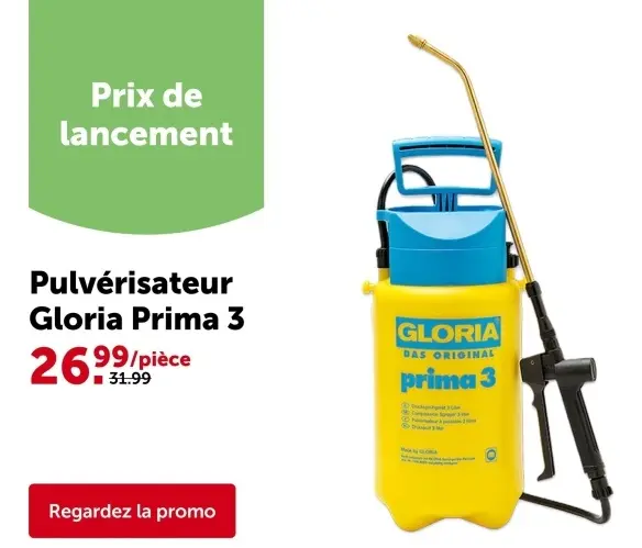 Offre: Pulvérisateur Gloria Prima 3