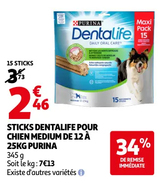Promotie: Sticks dentalife pour chien medium de 12 à 25kg